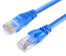 NEW 5'-35' UTP Network Patch Cord Cable CAT6/CAT6A Snagless 26AWG, White/Blue picture
