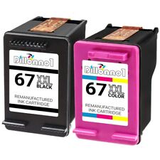 2PK Replacement HP 67XXL 1-Black & 1-Color Cartridges 4158 2722 2724 4155e 2755e picture