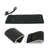 USB Mini Soft Flexible Silicone Keyboard Foldable for Laptop Notebook Black picture