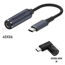 4.5mm Laptop Charger Converter USB Type C PD 65W Power Charging Cable Adapter picture
