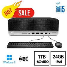 HP Desktop Computer Windows 11 24GB 1TB SSD+HDD WiFi FAST PC CLEARANCE SALE picture
