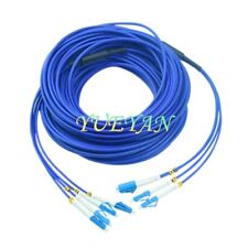 50M Indoor Armored LC UPC-LC UPC 4 Strand Single-Mode 9/125,Fiber Patch Cord picture