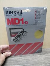 Maxell Mini-Floppy Disk MD1-D 2 Pack New Sealed   (K) picture
