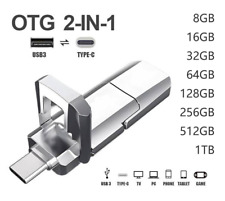 Metal 2TB 1TB 256/512GB USB 3.0 Type C Flash Drive Memory Stick For Android PC picture
