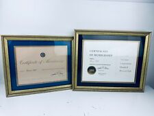 Vintage IBM Membership Certificates Framed 100% Club Golden Circle 1988 picture