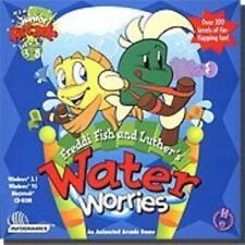 Freddi Fish and Luther's Water Worries PC MAC CD slingshot shoot worms ammo game picture