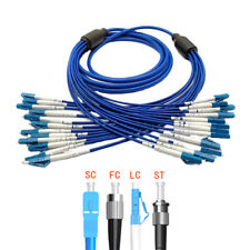 50M~100M LC UPC to LC/FC/SC/ST SM 12 Strand Armored Fiber Optic Patch Cord Cable picture