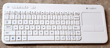 Logitech K400r wireless keyboard with trackpad WHITE w/ Unifying Receiver CLEAN picture
