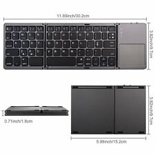 MOJO-HOME Bluetooth Wireless Folding Keyboard with Touchpad BLACK picture