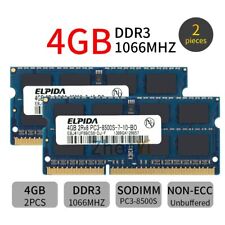 8GB 2x 4GB PC3-8500S DDR3 1066mhz 2RX8 204pin 1.5V SO-DIMM Memory RAM For Elpida picture