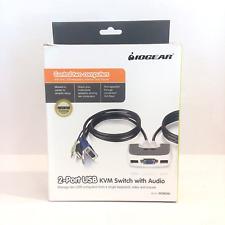 IOGEAR GCS632U 2-Port Compact USB KVM Switch with AUDIO 6' Cable NEW picture