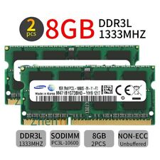 Samsung 16GB Kit 2x8GB DDR3L 1333MHz PC3L-10600S 204Pin sodimm Laptop Memory RAM picture