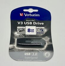 VERBATIM 49171 Store 'n' Go V3 USB 3.0 Drive, 8 GB, Black/Gray picture