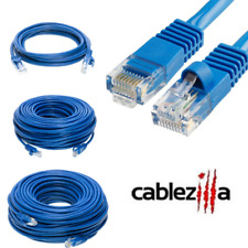Cat5e Blue Patch Cord Network Cable Ethernet LAN RJ45 UTP 25FT- 200FT Multi LOT picture