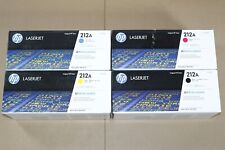 4 New OEM HP LaserJet MFP M578, MFP M555, M554, 212A CMYK Print Cartridges picture
