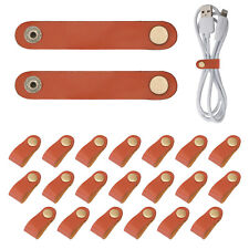 20Pcs USB Holder Cable Clips Leather Cable Organizer Wire Organizer Cord Keeper picture