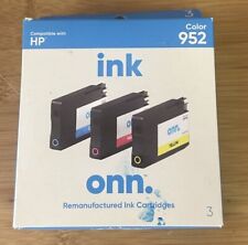 ONN Color 952 Standard Yield Ink Cartridges 3 Count Brand New HP Compatible picture
