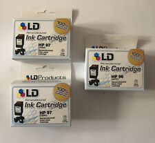 LD Remanufactured Replacements 1- HP 96 Black & 2- HP 97 Color Ink. READ. picture