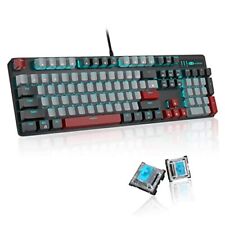 MageGee 104-Key Blue Backlit Mechanical Gaming Keyboard Blue Switches picture
