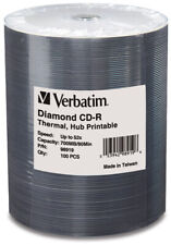 600-Pak Verbatim WHITE THERMAL HUB/DIAMONDSILVER 52X 80-Min CDR's picture