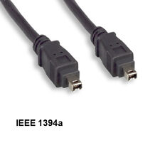 Kentek 6' IEEE1394A 4 Pin Male to Male Firewire 400 Mbps iLINK DV Cable PC Blk picture
