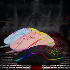 6400 DPI Optical Wired Honeycomb Hollow Mouse RGB Backlight Gaming Gamer Mice picture
