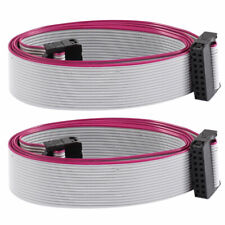 2.54mm Pitch 16 Pins 16 Wires F/F IDC Connector Flat Ribbon Cable 1 Meter 2pcs picture