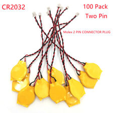 100X Two Pin 2 BIOS CMOS Battery for Lenovo Acer HP Dell Asus Toshiba IBM Laptop picture
