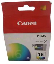 Genuine Canon PIXMA Twin Pack BCI-16 Color Ink 16 Color  -New Factory Sealed picture