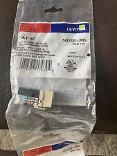 NEW Box of 50 Leviton 5G108-RB5 Cat 5E Snap-In Jack w/t568 A/B Wiring 8P8C picture