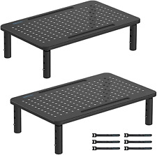 2 Pack Monitor Stand Riser, 3 Height Adjustable Monitor Stand with Pen Holder, E picture