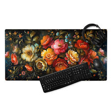 Vintage Flowers Gaming Mouse Pad, Pavlovo Posad Mousepad, Russian Lacquer Style picture