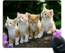 Smooffly Kitten Flower Cute Funny Group Cat Mouse Pad,Four Cute Cats on a Branch picture