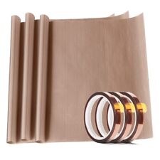 3 Pack PTFE Teflon Sheet 12x16 & Thermal Tape for Heat Press Transfer, Craft Mat picture