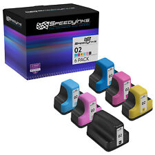SPEEDY 6PK Replacements HP 02 Ink Cartridges Black Color PhotoSmart C5180 C6180 picture
