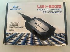 Kingwin EZ-Connect USI-2535 USB 2.0 to SATA & IDE HARD-DRIVE Adapter NEW SEALED picture