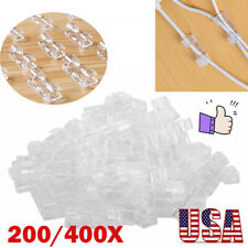 200/400Pcs Cable Clips Self-Adhesive Tie Cord Management Wire Organizer Clamp picture