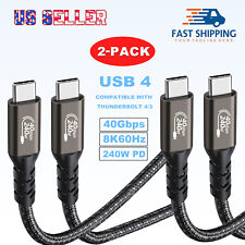 2-Pack USB 4.0 Data Cable 40Gbps Thunderbolt 4/3 8K Display 240W Fast Charging picture
