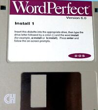 Vintage WordPerfect Version 6.0 for DOS VG Complete 3.5 Floppy plus Demo Disks picture