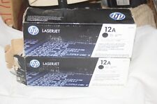 Lot of 2 NEW HP 12A (Q2612A) LASERJET Black Toner Print Cartridge OEM GENUINE picture