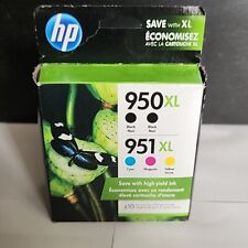 HP 950XL 951XL Ink Cartridges Genuine 4 Pack Combo Multi Tri Color Exp Aug 2021 picture
