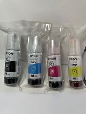 Genuine OEM Epson 522 4-Pack Ink Combo Black Cyan Yellow Magenta - Exp: 05/2025 picture