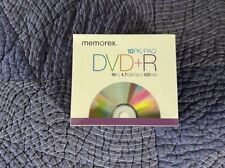New Sealed Memorex DVD-R 10 Pack 16X, 4.7GB 120 min Jewel Cases picture