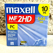 Maxell MF2HD High Density 3.5” Floppy Disks 1.44 MB - 10 Pk SEALED picture