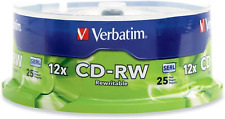 Verbatim CD-RW 700MB 2X-12X Rewritable Media Disc 25 Pack Spindle picture