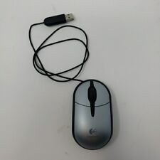 OEM Logitech Notebook Optical Wired Mouse Plus M-UV94 Black Silver 3 Button picture