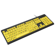 Large Print Keyboard Wired USB Computer Keyboard for Low Vision Individuals W4L8 picture