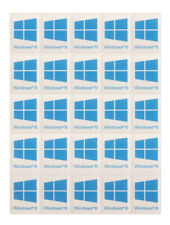 25 PCS for Window 10 Blue Sticker Badge Logo Decal Cyan Color 22mm x 16mm picture