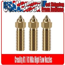 3D Printer Nozzles for Creality K1 & K1 MAX Brass, High Flow  Nozzle, 3X Nozzles picture