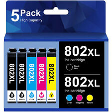5pk For Epson 802 802XL Ink Cartridge Set WorkForce Pro WF-4740 WF-4730 WF-4734 picture